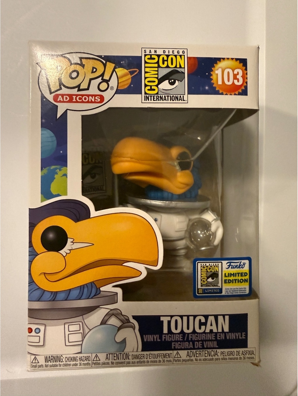 Funko Pop! Toucan #103 SDCC 2020 Limited Edition Ad Icons w/ Protector